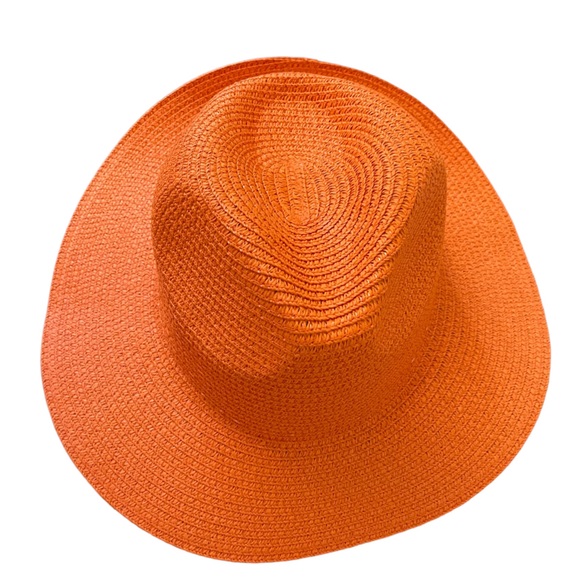 Orange wide brim,summer, beach,Summer, Panama, hat,New,OS - Picture 5 of 5